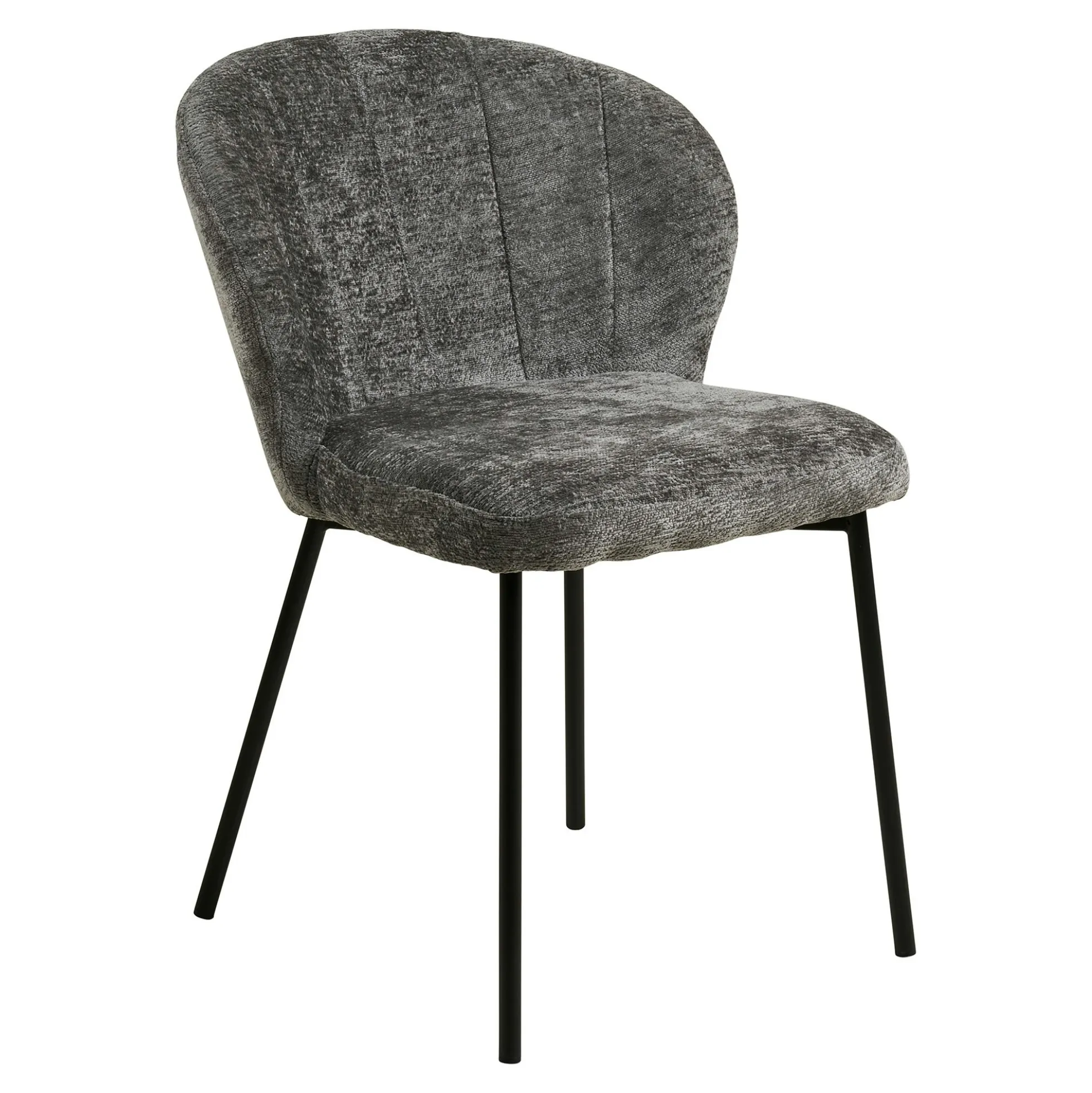 Chaise de salle à manger en tissu gris (lot de 2) ROSARIO