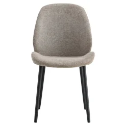 Chaise de salle à manger en tissu gris (lot de 2) BERLIN