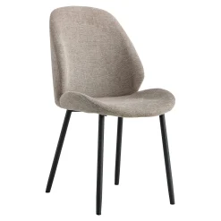 Chaise de salle à manger en tissu gris (lot de 2) BERLIN