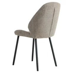 Chaise de salle à manger en tissu gris (lot de 2) BERLIN