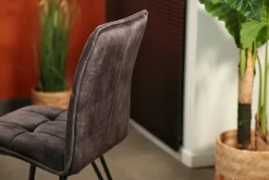 Chaise de salle à manger gris anthracite avec pieds épingle (lot de 2) MALMOE