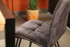 Chaise de salle à manger gris anthracite avec pieds épingle (lot de 2) MALMOE
