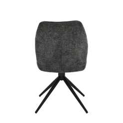 Chaise de salle à manger gris chiné pivotante (x2) LUGANO