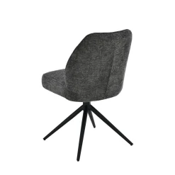 Chaise de salle à manger gris chiné pivotante (x2) LUGANO