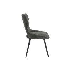 Chaise de salle à manger grise en tissu (lot de 2) LUGANO