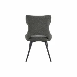 Chaise de salle à manger grise en tissu (lot de 2) LUGANO