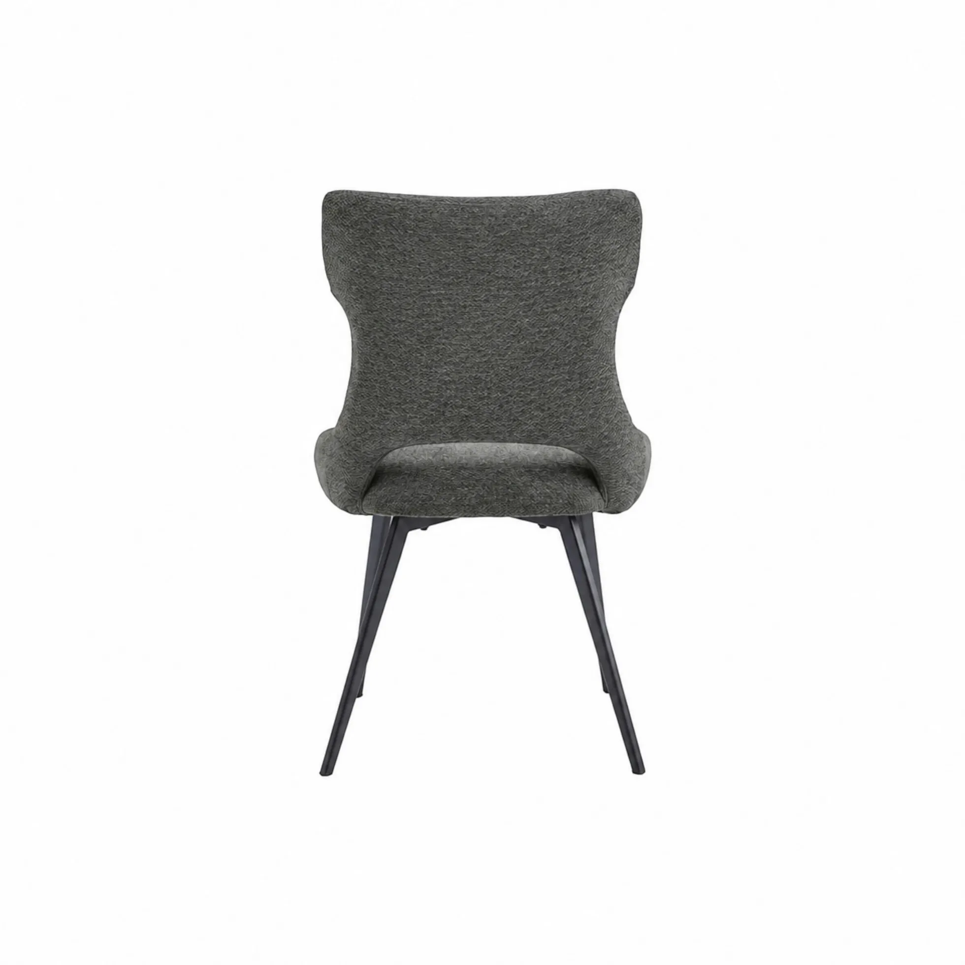 Chaise de salle à manger grise en tissu (lot de 2) LUGANO