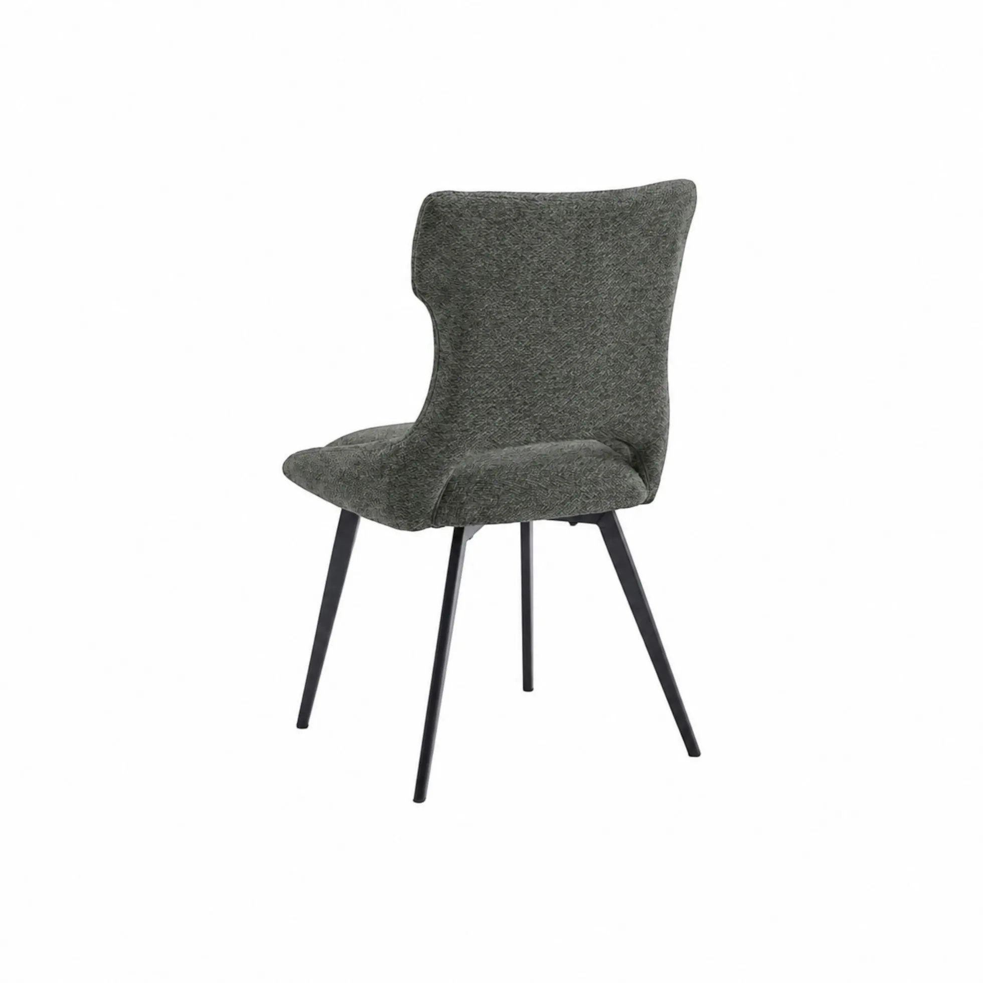 Chaise de salle à manger grise en tissu (lot de 2) LUGANO
