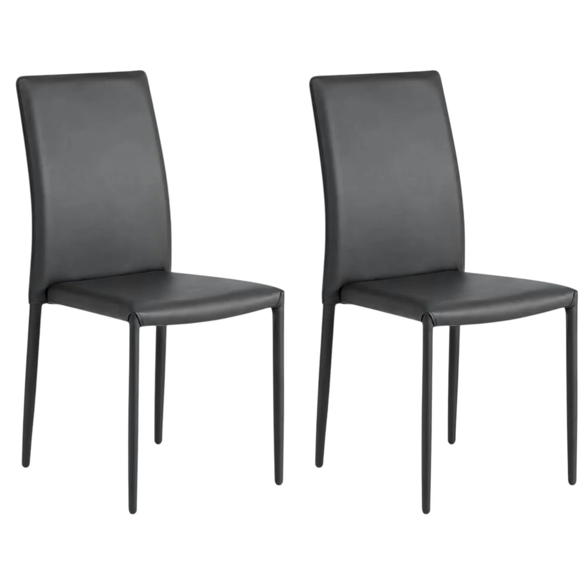 Chaise de salle à manger grise moderne (lot de 2) LORA