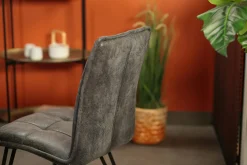 Chaise de salle à manger gris sombre avec pieds épingle (lot de 2) MALMOE