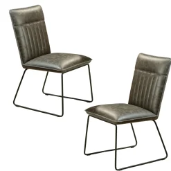 Chaise de salle à manger gris used OKA (lot de 2)