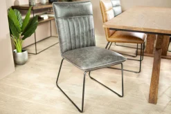 Chaise de salle à manger gris used OKA (lot de 2)