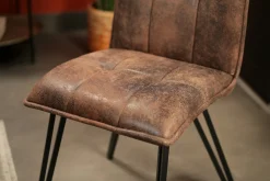 Chaise de salle à manger havane avec pieds épingle (lot de 2) MALMOE