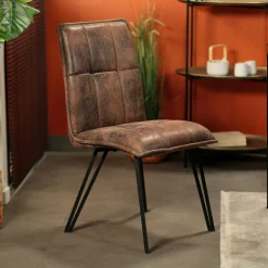 Chaise de salle à manger havane avec pieds épingle (lot de 2) MALMOE