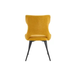 Chaise de salle à manger jaune en tissu (lot de 2) LUGANO