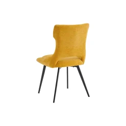 Chaise de salle à manger jaune en tissu (lot de 2) LUGANO
