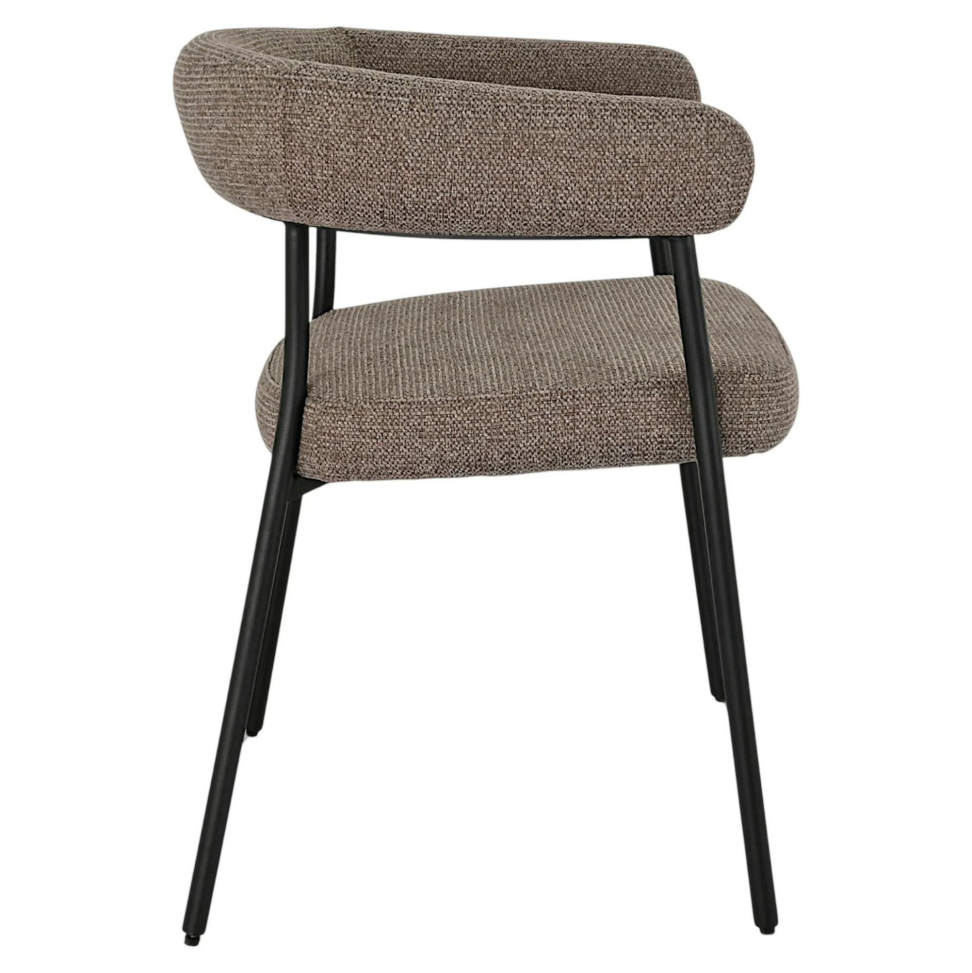 Chaise de salle à manger marron avec dossier bandeau (lot de 2) BERLIN