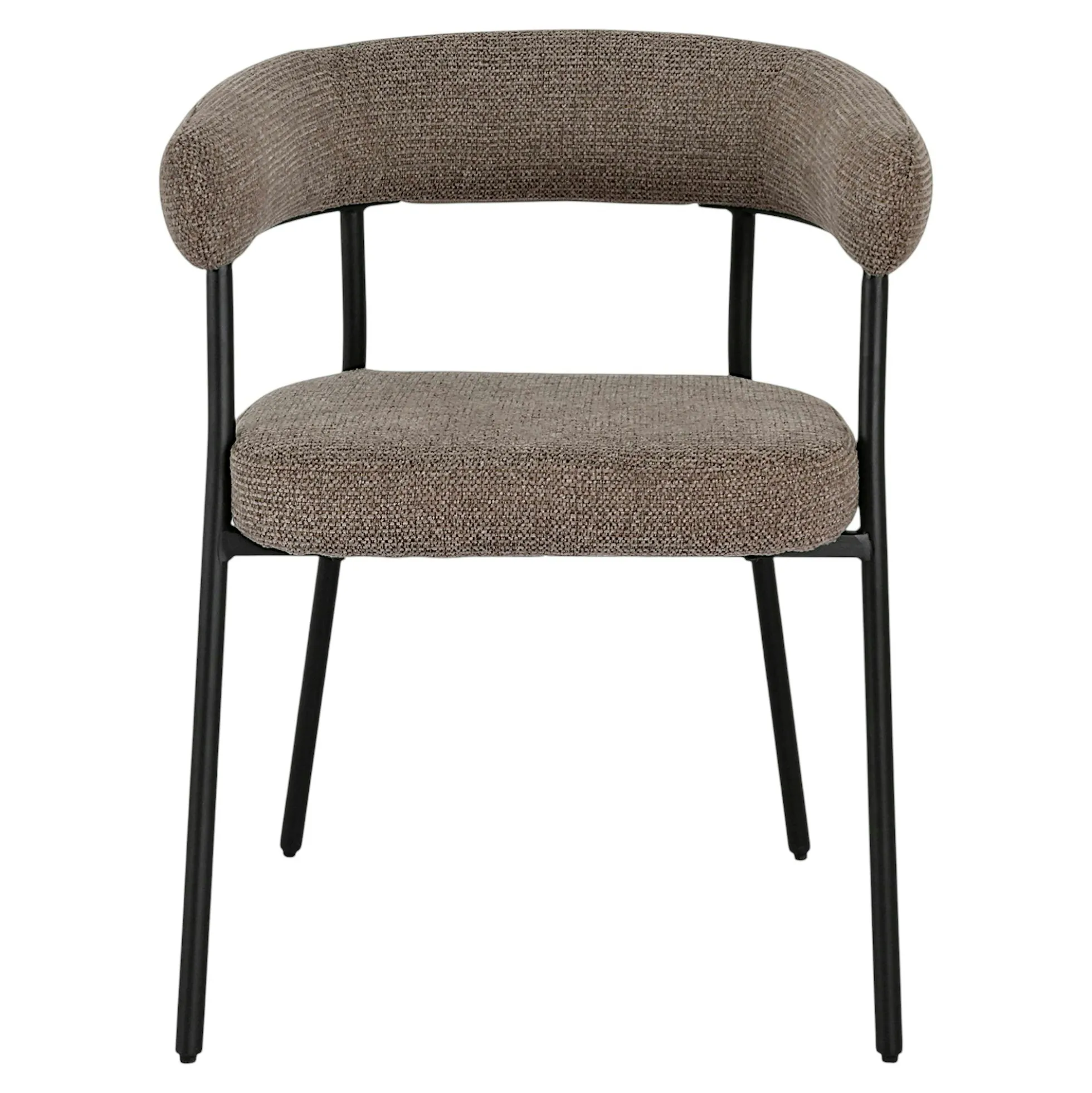 Chaise de salle à manger marron avec dossier bandeau (lot de 2) BERLIN