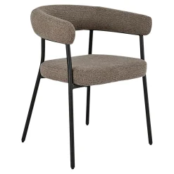 Chaise de salle à manger marron avec dossier bandeau (lot de 2) BERLIN