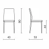 Chaise de salle à manger marron moderne (lot de 2) LORA