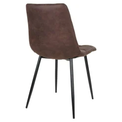 Chaise de salle à manger marron motif damier (lot de 2) TARAZ