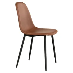 Chaise de salle à manger marron clair style vintage (lot de 2) BERLIN