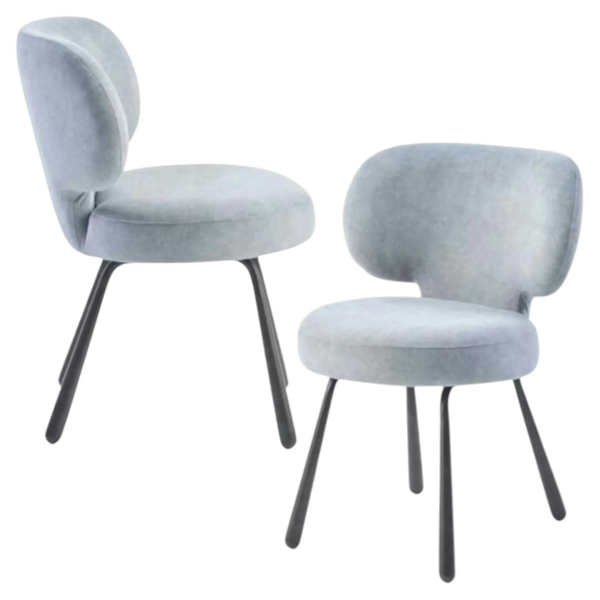 Chaise de salle à manger menthe, assise ronde (lot de 2) LIGURIE