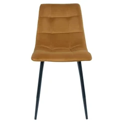 Chaise de salle à manger moutarde motif damier (lot de 2) TARAZ