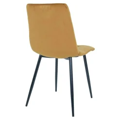 Chaise de salle à manger moutarde motif damier (lot de 2) TARAZ