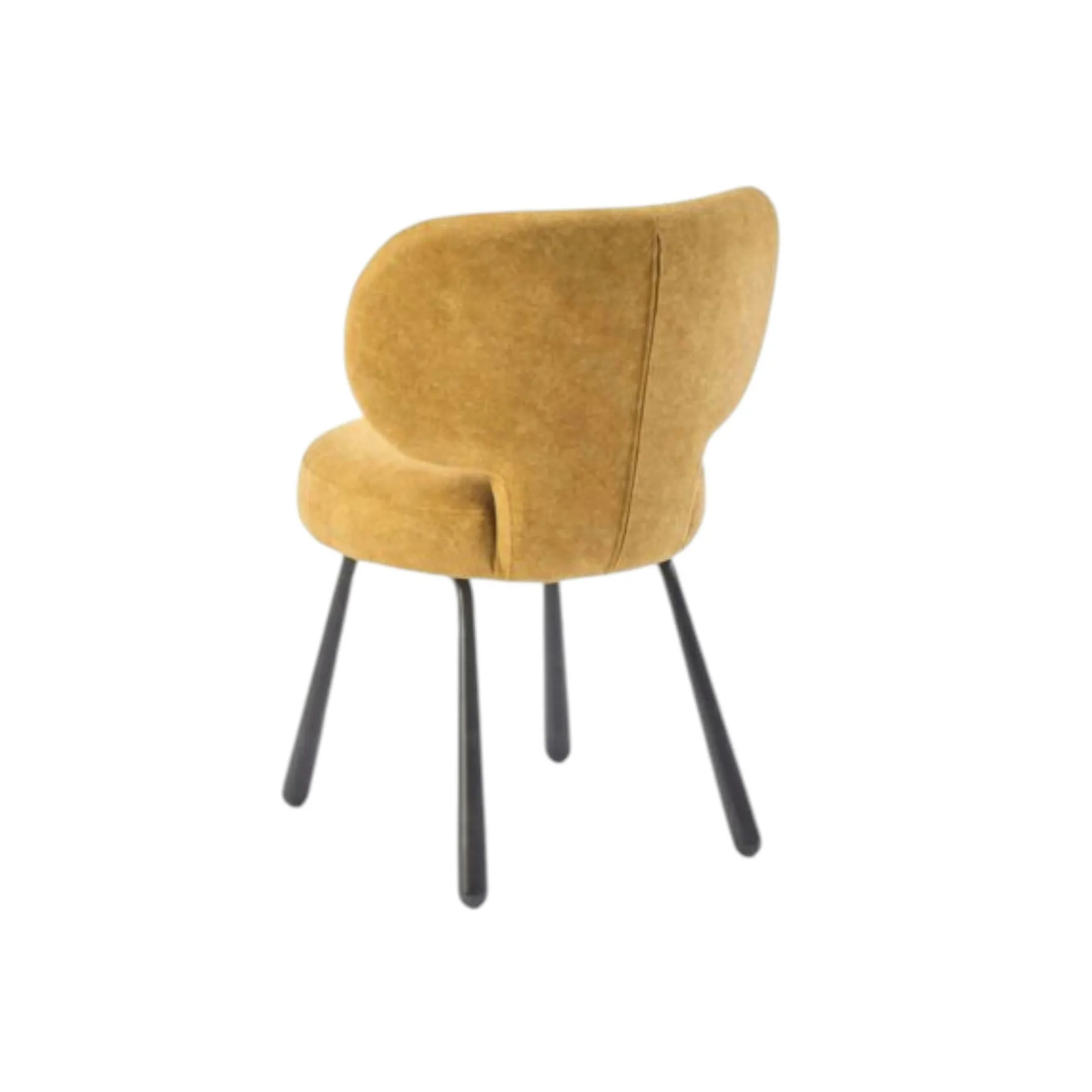 Chaise de salle à manger moutarde, assise ronde (lot de 2) LIGURIE