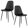 Chaise de salle à manger noire (lot de 2) BERLIN