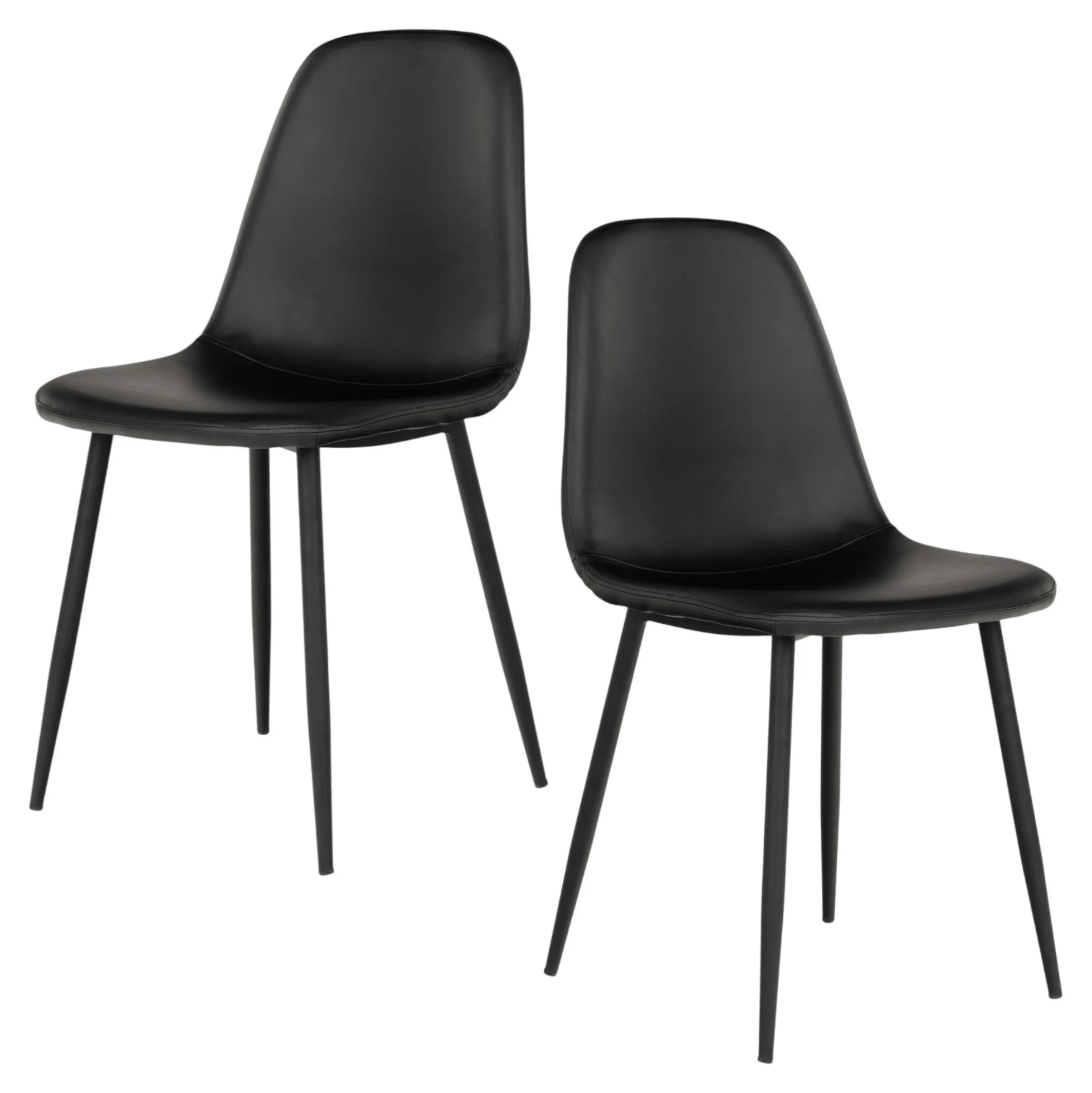 Chaise de salle à manger noire (lot de 2) BERLIN