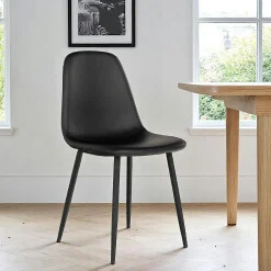 Chaise de salle à manger noire (lot de 2) BERLIN