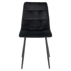 Chaise de salle à manger noire motif damier (lot de 2) TARAZ