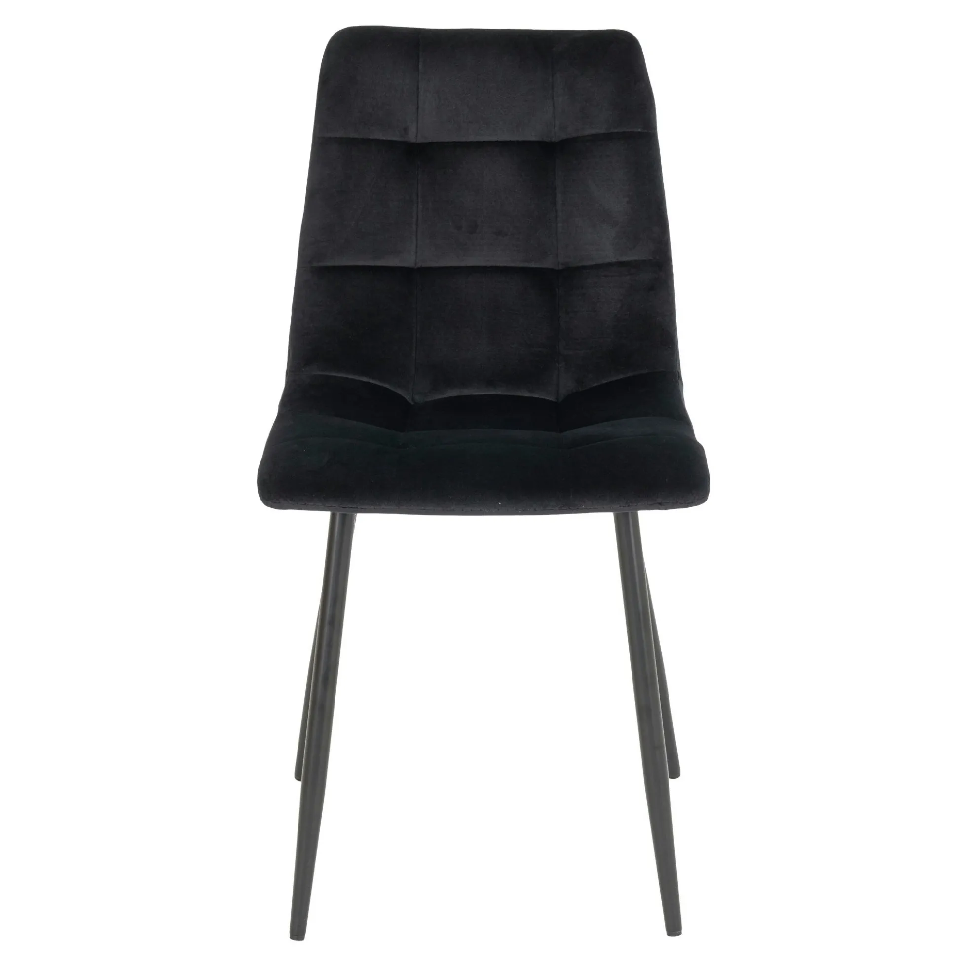 Chaise de salle à manger noire motif damier (lot de 2) TARAZ