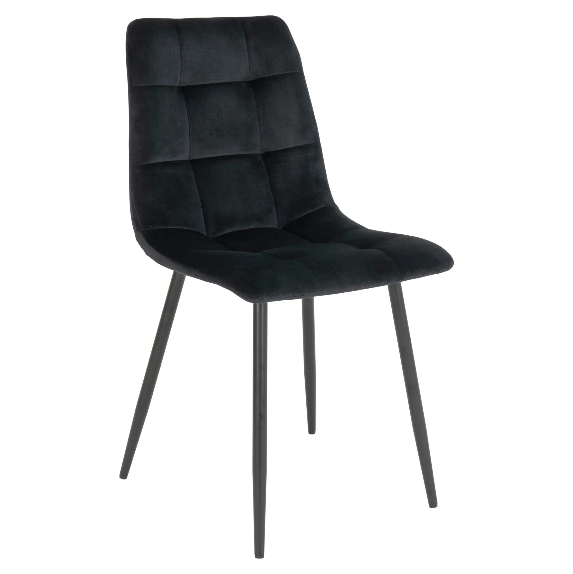Chaise de salle à manger noire motif damier (lot de 2) TARAZ