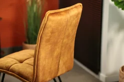 Chaise de salle à manger ocre avec pieds épingle (lot de 2) MALMOE