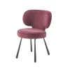 Chaise de salle à manger prune, assise ronde (lot de 2) LIGURIE
