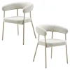 Chaise de salle à manger sable avec pieds gris (lot de 2) MONTREUX