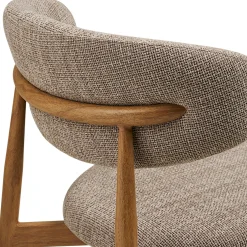 Chaise de salle à manger sable pieds effet bois clair (lot de 2) AMSTERDAM