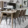 Chaise de salle à manger taupe motif damier (lot de 2) TARAZ