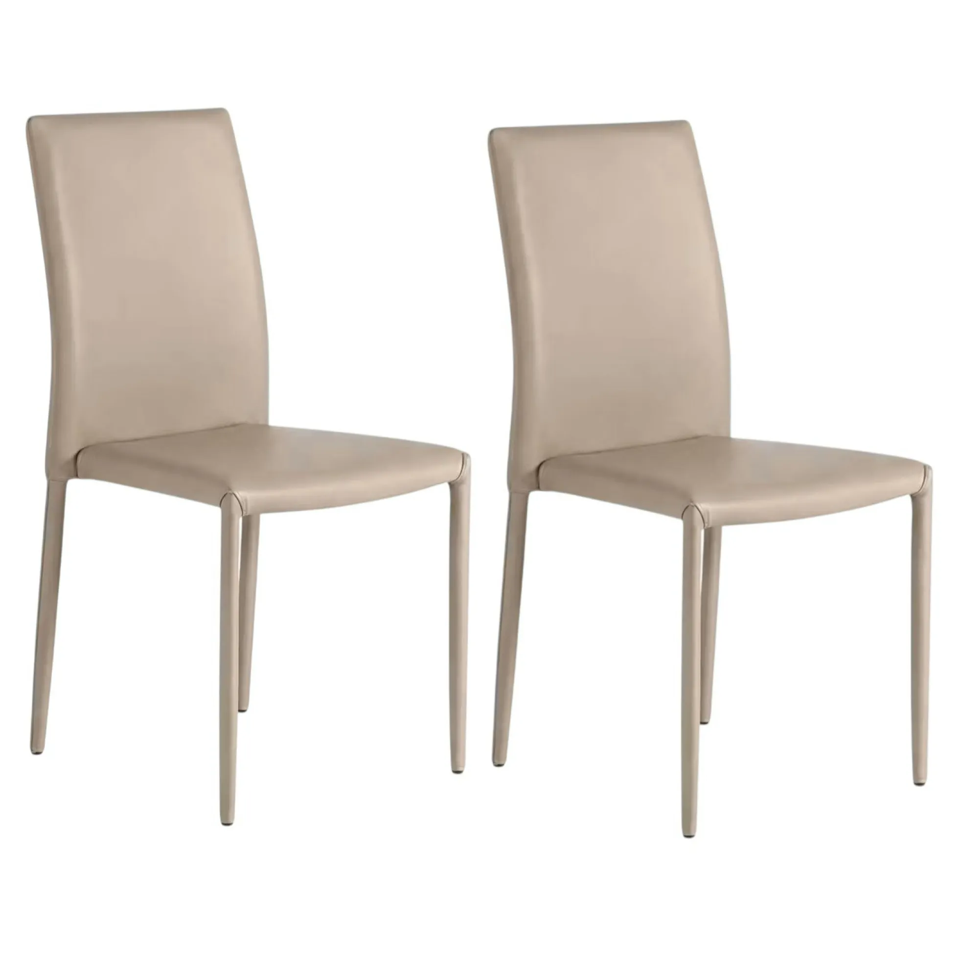Chaise de salle à manger taupe moderne (lot de 2) LORA