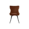 Chaise de salle à manger terracotta en tissu (x2) LUGANO