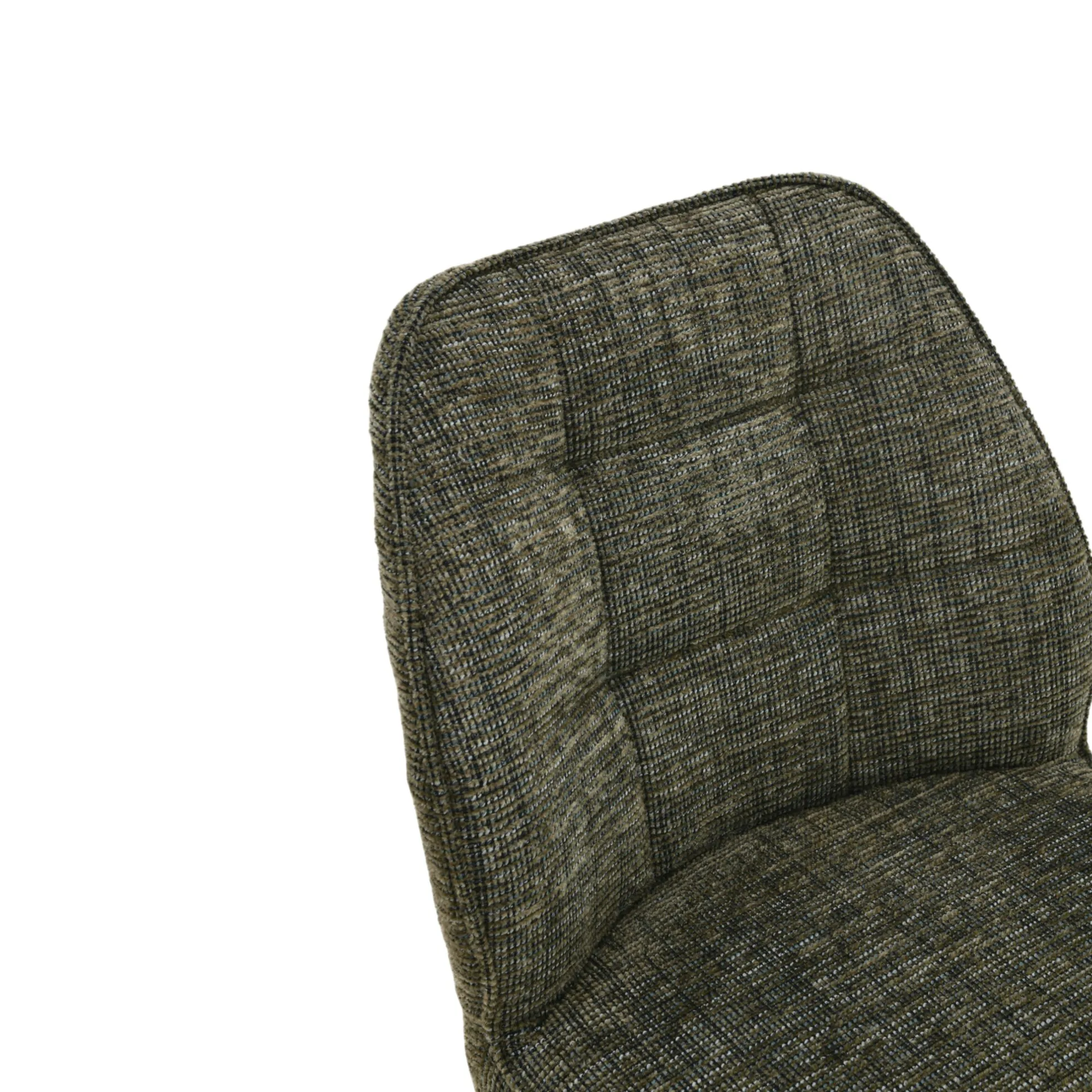 Chaise de salle à manger vert chiné pivotante (x2) LUGANO