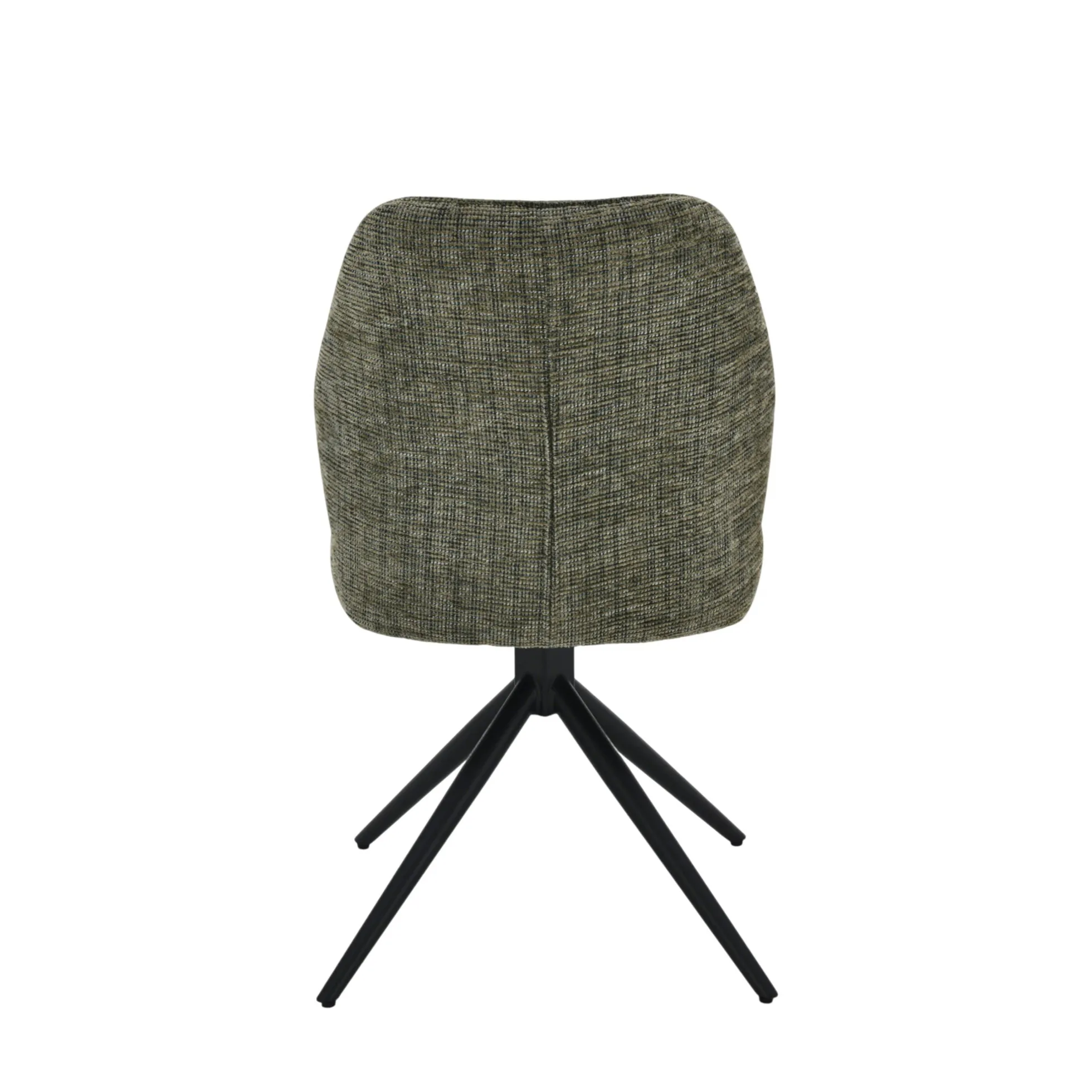 Chaise de salle à manger vert chiné pivotante (x2) LUGANO