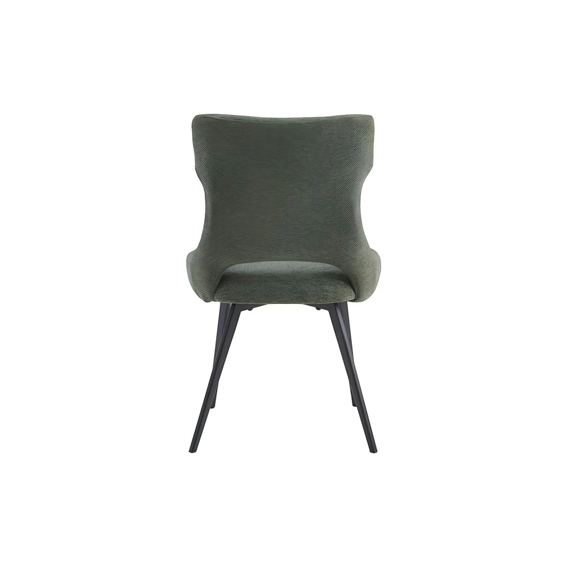 Chaise de salle à manger verte en tissu (lot de 2) LUGANO