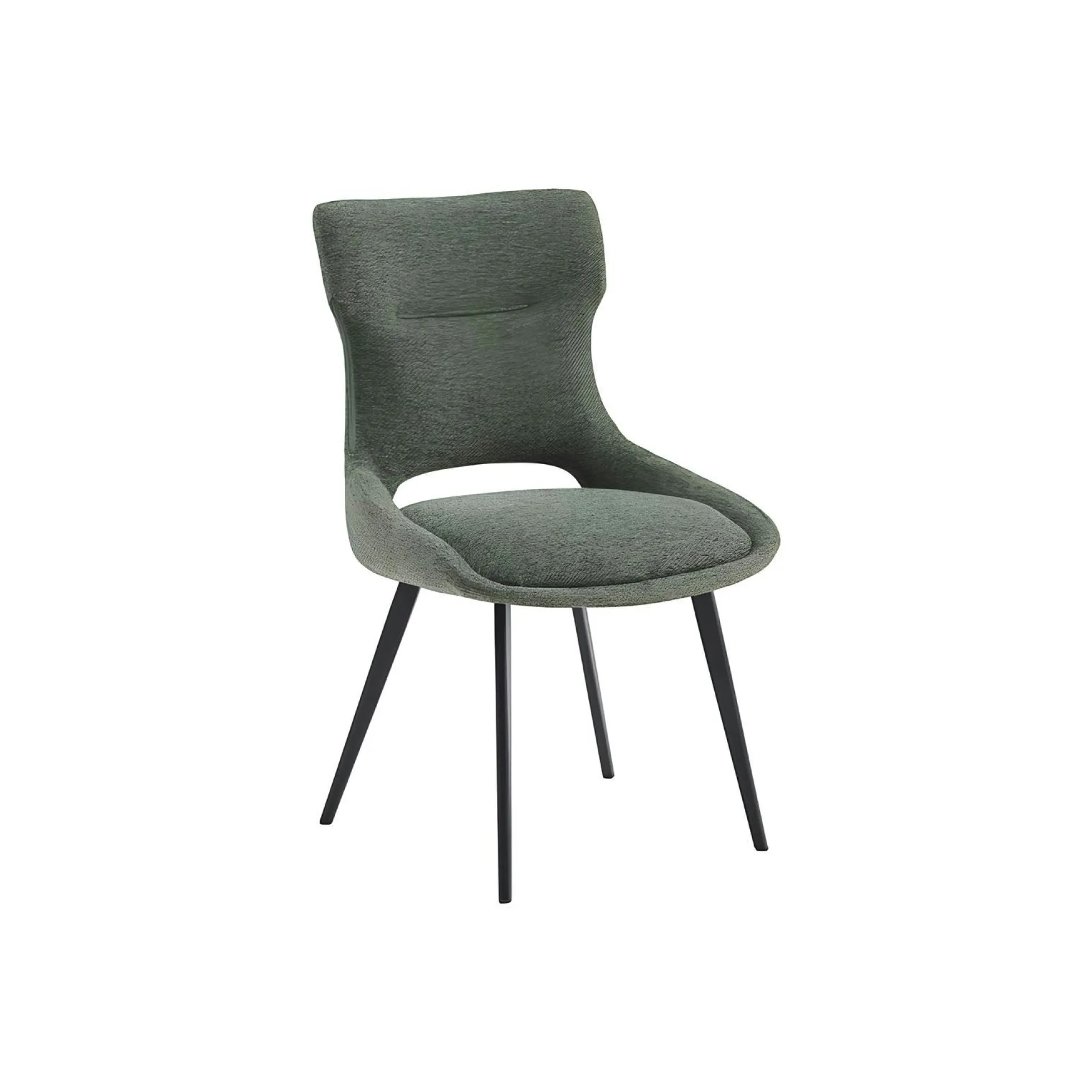 Chaise de salle à manger verte en tissu (lot de 2) LUGANO