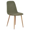 Chaise de salle à manger verte en tissu bouclette (lot de 2) BERLIN