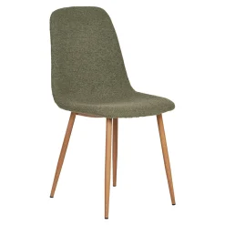 Chaise de salle à manger verte en tissu bouclette (lot de 2) BERLIN