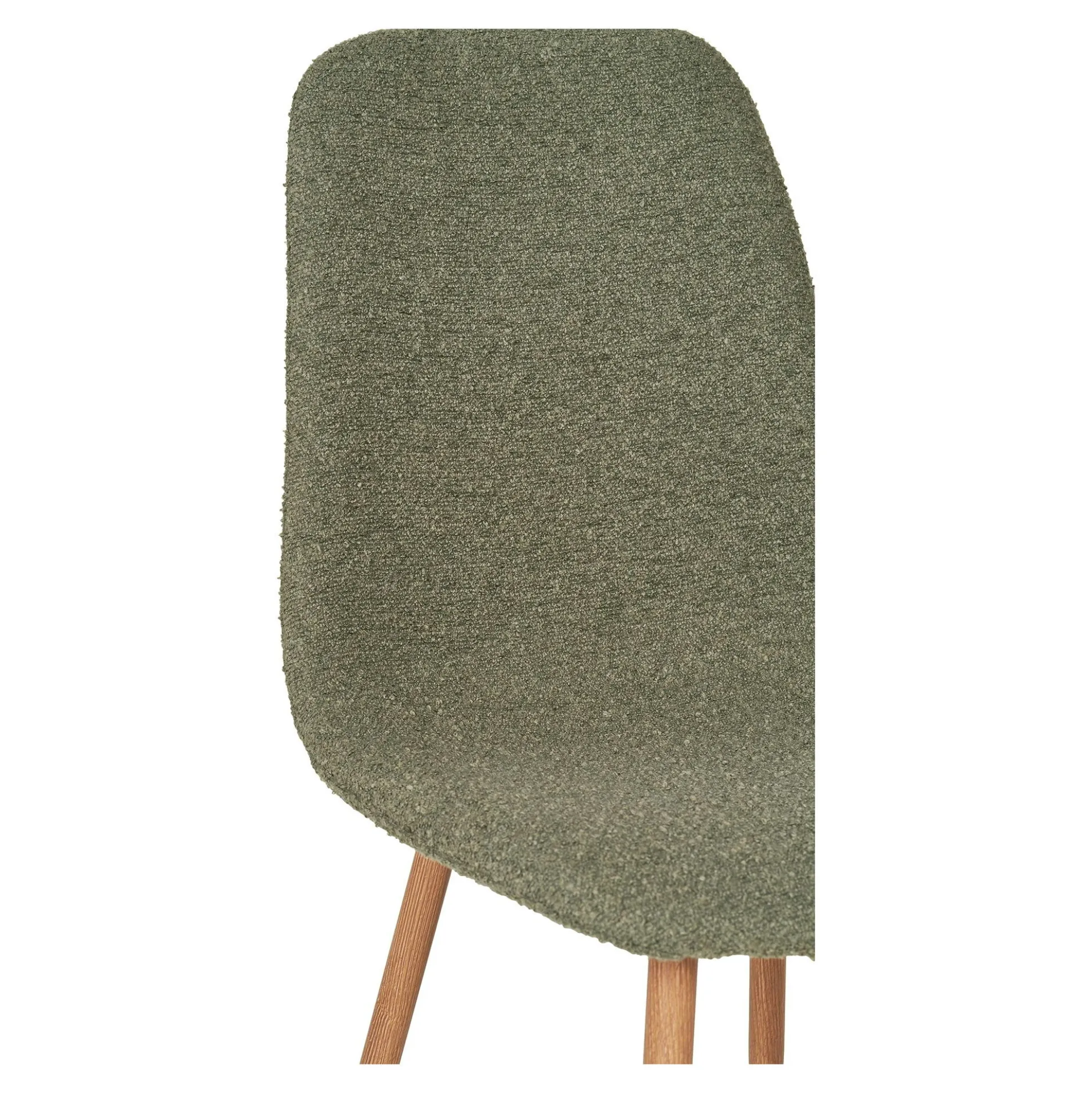 Chaise de salle à manger verte en tissu bouclette (lot de 2) BERLIN